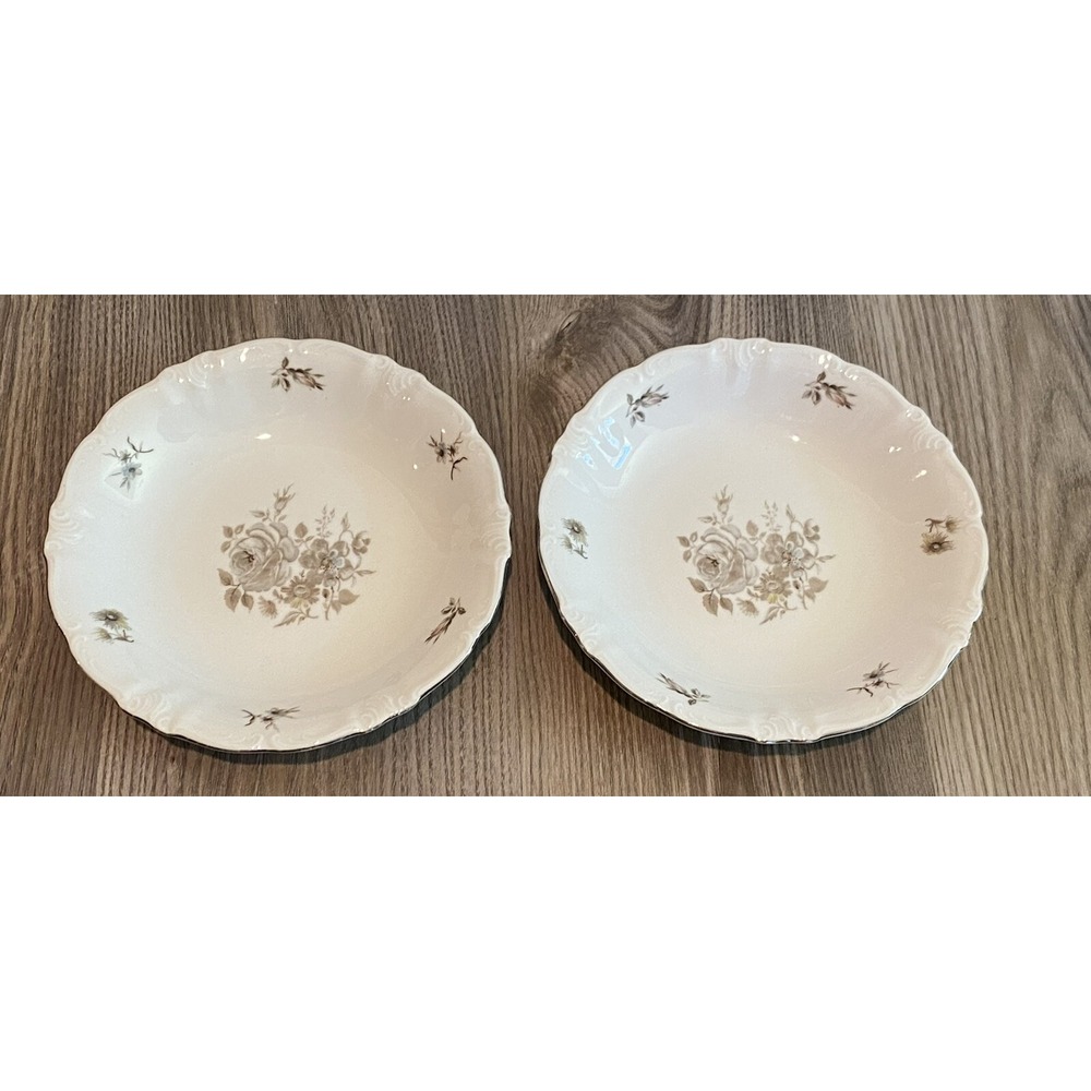 Winterling Empress Maria Theresia Bavaria Lot of 2 Coupe Soup Bowls Platinum